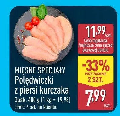 Polędwiczki z piersi kurczaka promocja w Aldi