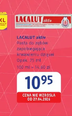 Pasta do zębów LACALUT aktiv zapobiegająca krwawieniu dziąseł promocja w Drogerie DM