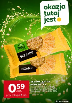 Sezamki Extra Home Relax promocja w Stokrotka