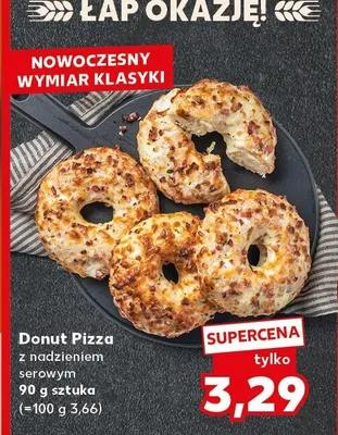 Donut pizza z nadzieniem serowym promocja w Kaufland