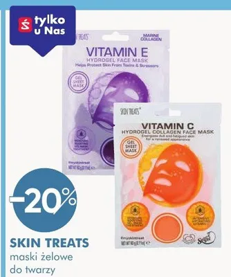 Maski żelowe do twarzy Skin Treats promocja w Super-Pharm