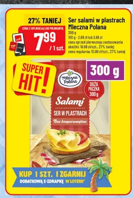 Ser salami w plastrach Mleczna Polana promocja w POLOmarket