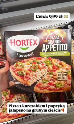 Pizza Hortex Grande Appetito z kurczakiem i papryką jalapeño na grubym cieście promocja w Dino