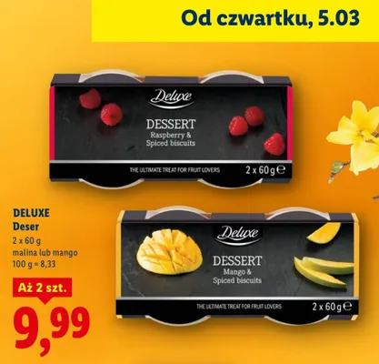 Deser malina lub mango promocja w Lidl