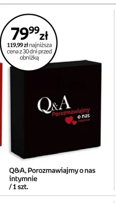 Gra karciana Q & A Porozmawiajmy o nas intymnie promocja w Empik