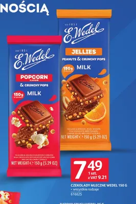 Czekolada mleczna Jellies Peanuts & Crunchy Pops E.Wedel promocja w Selgros