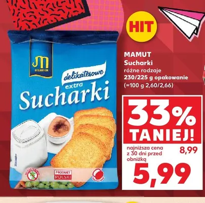 Sucharki delikatesowe extra Mamut promocja w Kaufland