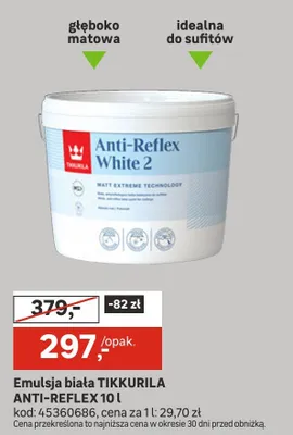 Emulsja biała Tikkurila Anti-Reflex 10l promocja w Leroy Merlin