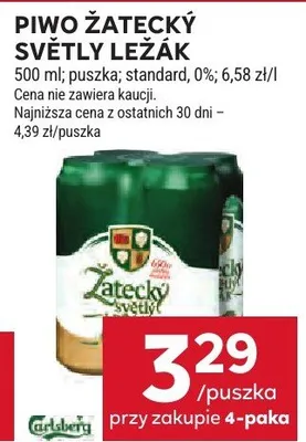 Piwo Žatecký Světlý Ležák standard promocja w Stokrotka