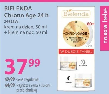 Krem na dzień i krem na noc Bielenda Chrono Age 24h zestaw promocja w Hebe