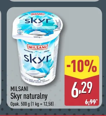 Skyr naturalny Milsani promocja w Aldi