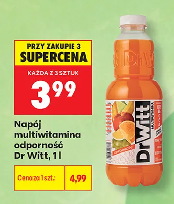 Napój multiwitamina odporność Dr Witt promocja w Biedronka