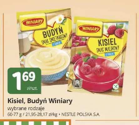 Kisiel Winiary smak malinowy promocja w Marketvita