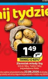 Ziemniak młody promocja w Delfin