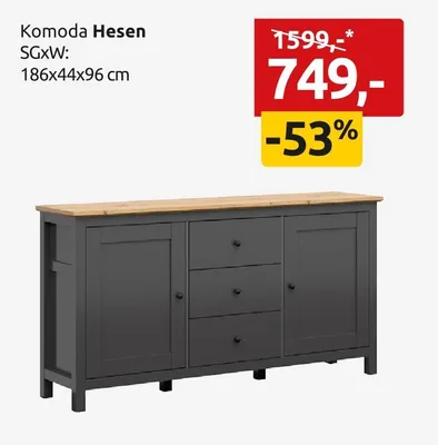 Komoda Hesen promocja w Black Red White