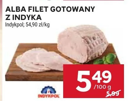 Alba filet gotowany z indyka promocja w Stokrotka