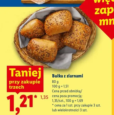Bułka z ziarnami promocja w Lidl