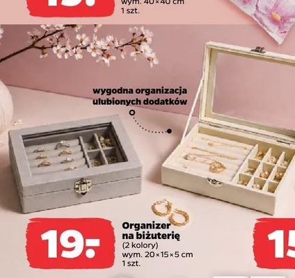 Organizer na biżuterię wym. 20x15x5cm promocja w Netto