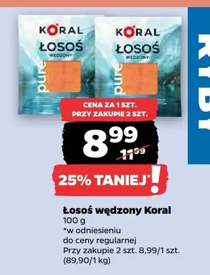 Łosoś wędzony Koral promocja w Netto