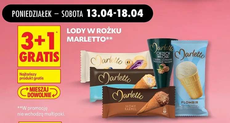 Lody w rożku promocja w Biedronka