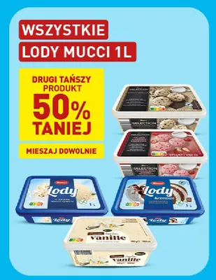 Lody Mucci różne rodzaje promocja w Aldi