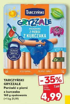 Parówki z piersi z kurczaka Gryzzale Tarczyński promocja w Kaufland