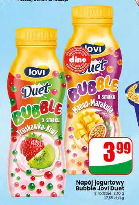 Napój jogurtowy Bubble 2 rodzaje promocja w Dino