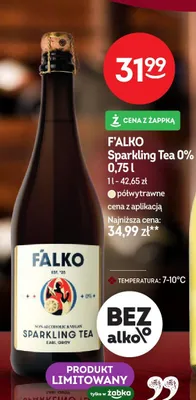 Napój musujący Sparkling Tea 0% Earl Grey promocja w Żabka