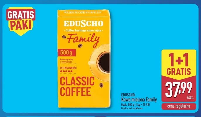 Kawa mielona Family Eduscho promocja w Aldi