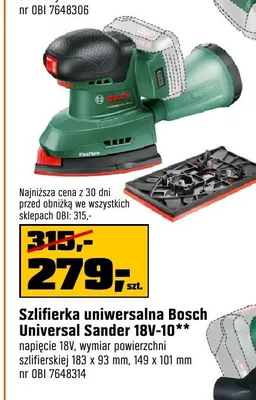 Szlifierka uniwersalna Bosch Universal Sander promocja w OBI