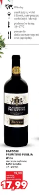 Wino czerwone wytrawne Bacconi Primitivo Puglia promocja w Kaufland