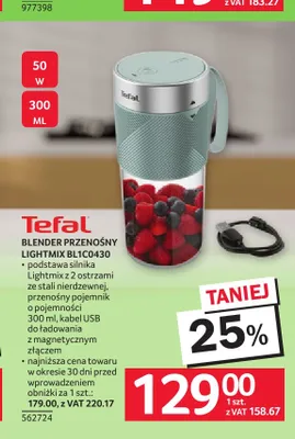 Blender przenośny Tefal Lightmix promocja w Selgros