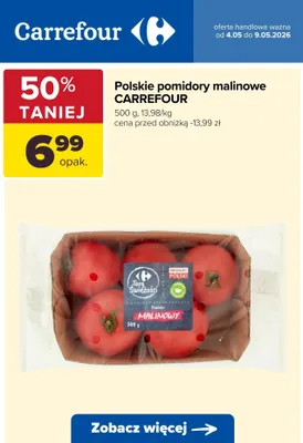 Pomidory malinowe polskie Carrefour promocja w Carrefour