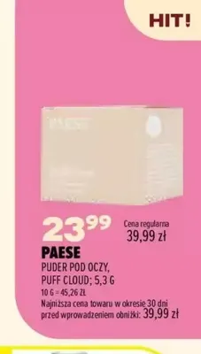 Puder pod oczy Puff Cloud Paese promocja w Drogerie Natura
