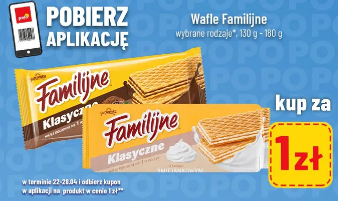 Wafle Familijne klasyczne promocja w POLOmarket