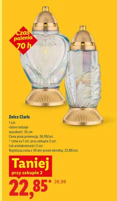 Znicz Claris 35 cm promocja w Lidl