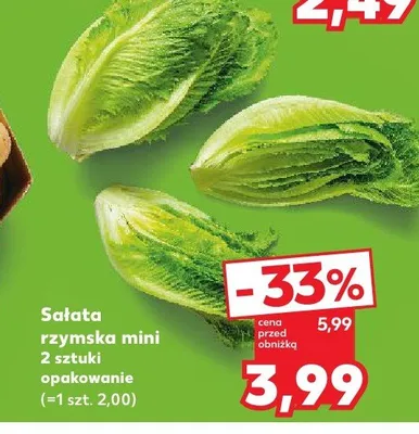 Sałata rzymska mini promocja w Kaufland
