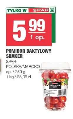 Pomidor daktylowy shaker SPAR promocja w SPAR
