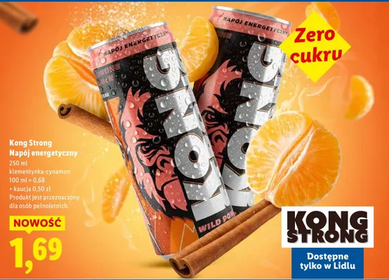 Napój energetyczny klementynka-cynamon promocja w Lidl