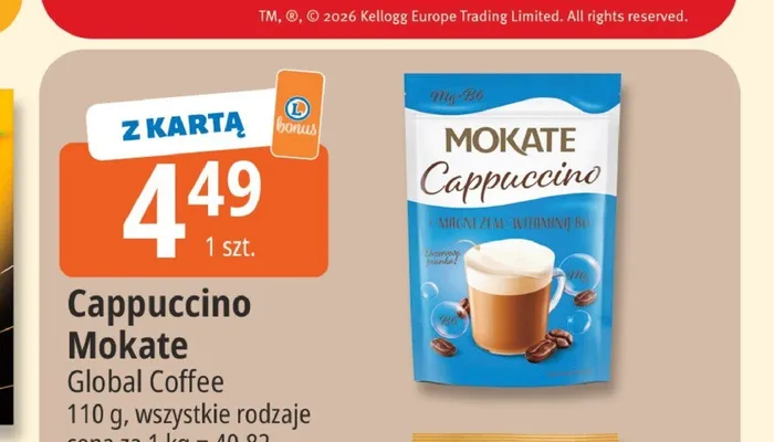 Cappuccino Mokate promocja w Leclerc