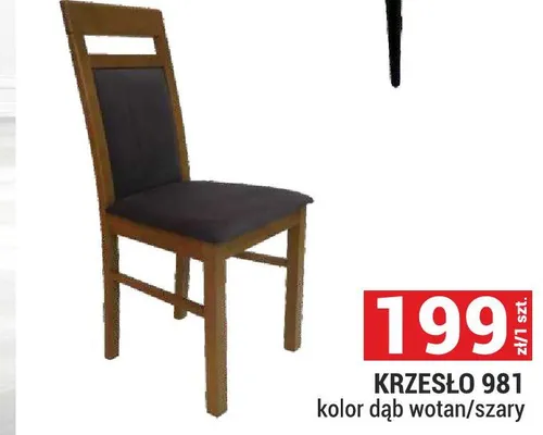 Krzesło 981 kolor dąb wotan/szary promocja w Merkury Market