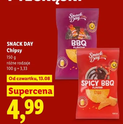 Chipsy Spicy BBQ Snack Day promocja w Lidl