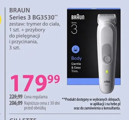 Trymer do ciała Series 3 BG3530 Braun promocja w Hebe