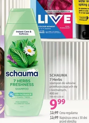 Szampon do włosów Schauma 7 Herbs Freshness promocja w Hebe