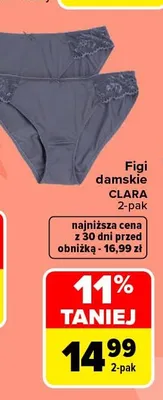 Figi damskie Clara 2-pak promocja w Carrefour