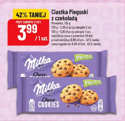 Ciastka Pieguski z czekoladą Mondelez promocja w POLOmarket