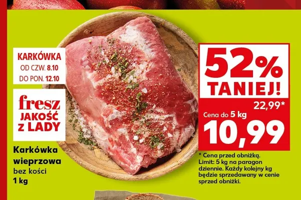 Karkówka wieprzowa bez kości promocja w Kaufland