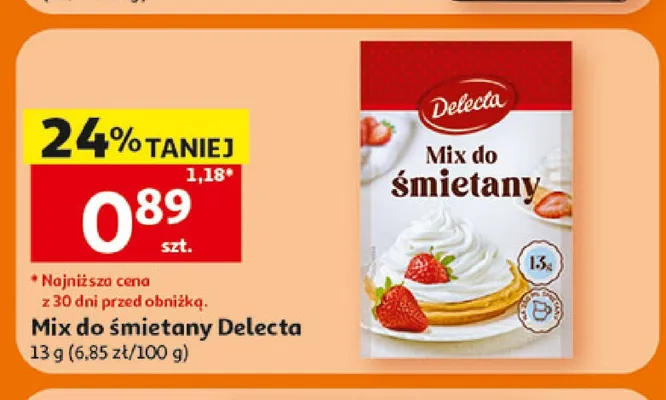 Mix do śmietany Delecta 13g promocja w Auchan