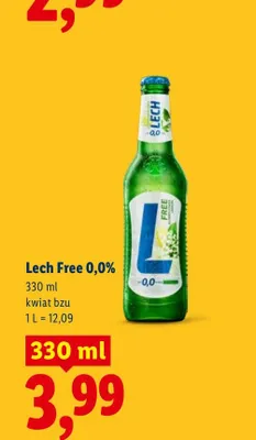 Piwo bezalkoholowe Lech kwiat bzu promocja w Lidl