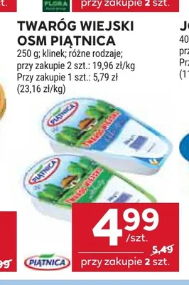 Twaróg wiejski półtłusty OSM Piątnica promocja w Stokrotka